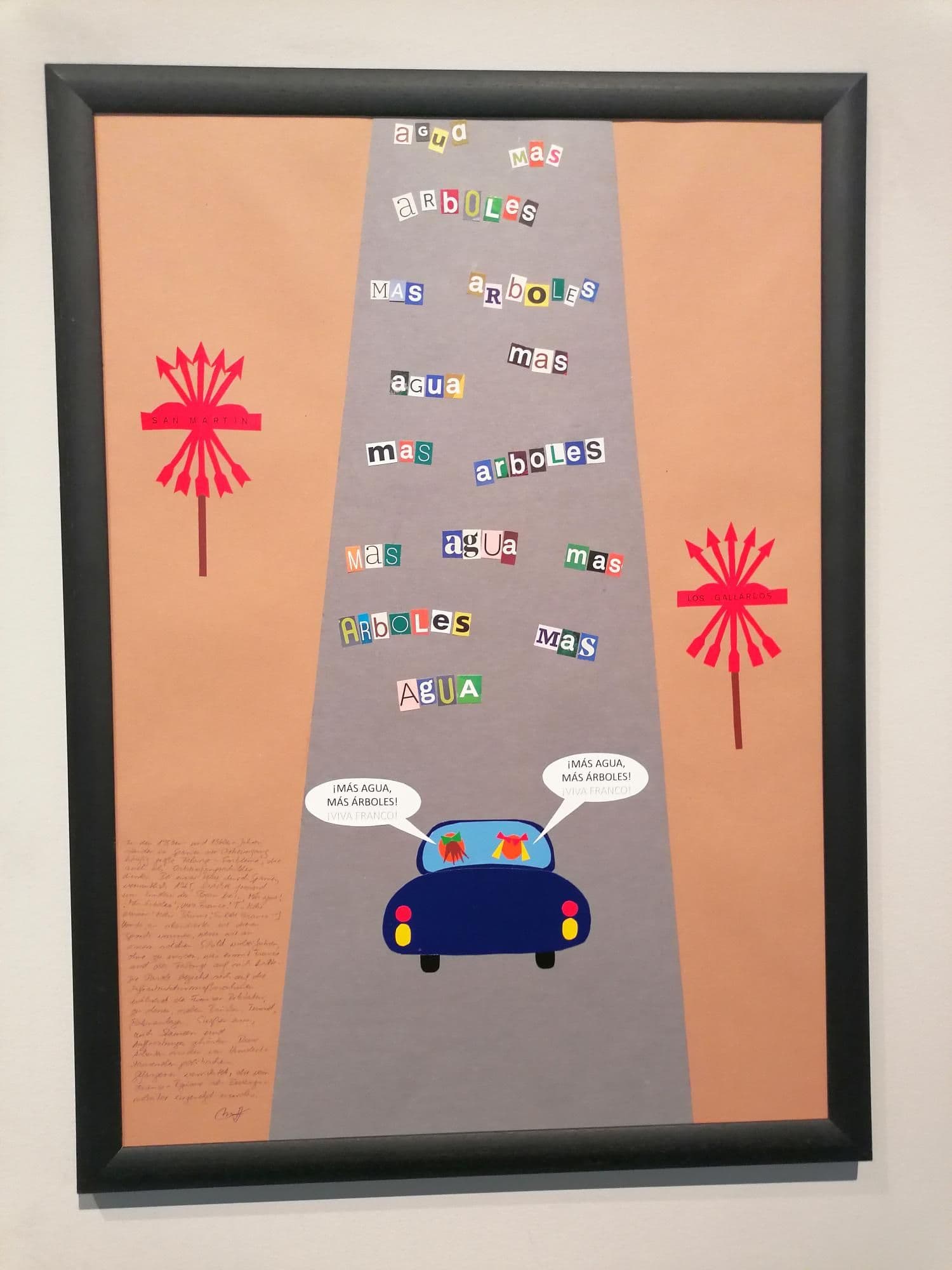 Abb. 3 Bildunterschrift: Monika Anselment: « ¡Más agua! ¡Más arboles! » Detail. (Foto: Nadja Breger)