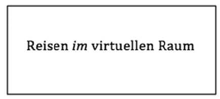 Reisen in… fokussiert auf den virtuellen Raum. Grafik: Sibylle Künzler