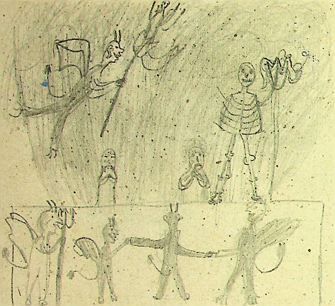 Ohne Titel (Tanzende Teufel); Mädchen, ca. 9; um 1921 © Museum der Kulturen Basel, VI 15186.03, Bild 584